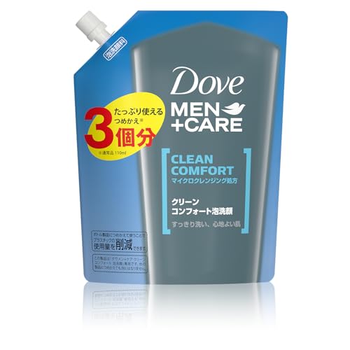 Dove MEN(ダヴ メン) +ケア クリーンコンフォート 泡洗顔 詰替 3個分 330ml 保湿 皮脂 べたつき防止 メンズ用の外観・全体像 画像