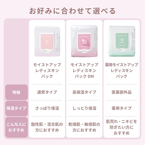 【公式】Wonjungyo (ウォンジョンヨ) モイストアップレディスキンパック DM 50枚入り 高保湿タイプ 【スキンパックお試しセット】 53枚の特徴・詳細 画像