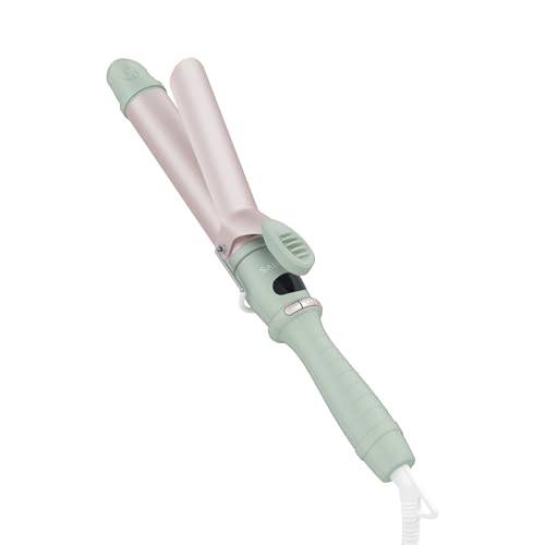 【2026年春夏限定カラー】 SALONIA サロニア セラミックカールヘアアイロン ヘアアイロン 32mm カール コテ 海外対応 デジタル温度調整 自動電源オフ SAL25124MG フロー ミスティグリーン 1