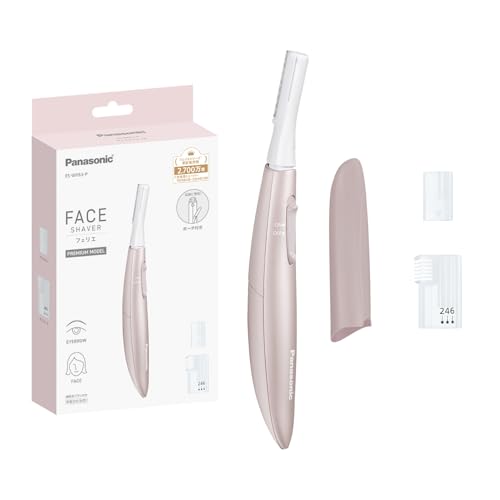 パナソニック フェイスシェーバー フェリエ ウブ毛 眉毛 乾電池式 ピンク ES-WF63-Pの外観・全体像 画像