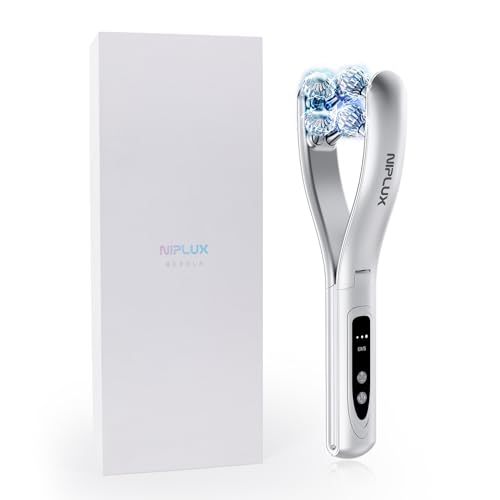 NIPLUX BEROLA 左右対称 リフトケア 美顔ローラー EMS 美顔器 ラジオ波 RF 小顔ローラー フェイスローラー 美容ローラー フェイス＆ボディー用 美容グッズ 小顔グッズ ニップラックス 日創プラス シルバー 1