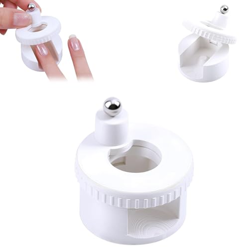 ネイルマグネット 360度回転式 新型 強力 爪用磁石 自動吸着 多機能マニキュアツール 携帯便利 初心者向け サロン用 (ホワイト) 1