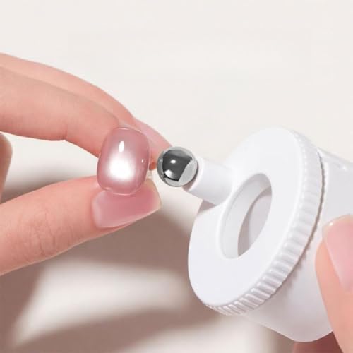 ネイル用マグネット キャットアイ 爪用磁石 360度回転式 簡単操作 自動成型 練習用 N40 強力 ネイルジェル磁気ツール DIY ネイルアート コンパクト サロン用 初心者向け (ホワイト)の特徴・詳細 画像