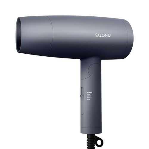 SALONIA サロニア スピーディーイオン ドライヤー 大風量 速乾 軽量 マイナスイオン ヘアドライヤー SL-013AGR グレー【Amazon.co.jp限定】の外観・全体像 画像