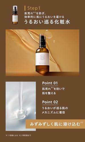 【パワーアップ乳液】N organic Basic トライアルセット （化粧水 新・美容乳液 ビタミンC美容液 クレンジング） 保湿 肌荒れ 透明感 赤CICA 柑橘系の香り トラベルセット エヌオーガニックの特徴・詳細 画像