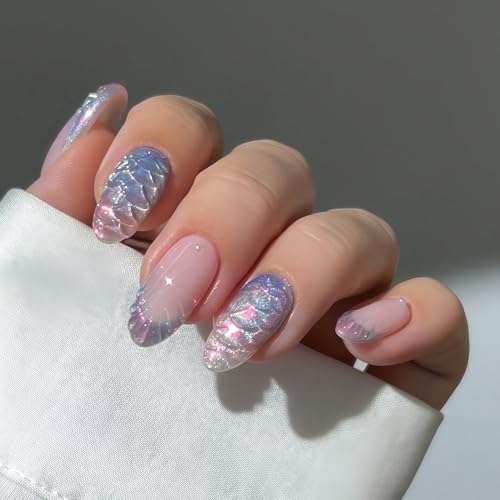 senvenski ジェリーガラスキャットアイジェルネイルポリッシュ（磁石付き）15ml マグネティック 3D 銀河ホログラフィックグリッター半透明シアーカラージェルポリッシュ サロン・家庭用 DIY (ジェリーマーメイド MY1-026)の詳細・まとめ 画像