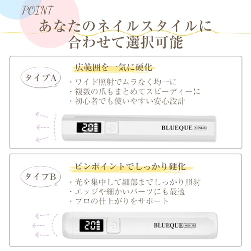 ジェルネイル ライト uvライト ネイルライト ledライト ネイル 3W ペン型 速乾 2階段タイマー機能 30s/60s 秒数表示 USB充電式 ミニ硬化ライト 全ジェル対応 コンパク ポータブル ハンディ 持ち運び便利 出張 旅行 自宅用 プロ&初心者用 手足両用の特徴・詳細 画像