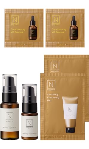 【パワーアップ乳液】N organic Basic トライアルセット （化粧水 新・美容乳液 ビタミンC美容液 クレンジング） 保湿 肌荒れ 透明感 赤CICA 柑橘系の香り トラベルセット エヌオーガニック 1