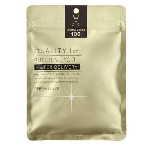 クオリティファースト(Quality 1st) ダーマレーザー スーパーVC100 マスク (7枚入り) フェイスパック シートマスク/毛穴 (ビタミンC) 日本製の外観・全体像 画像
