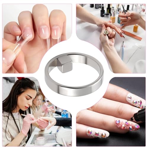 ジェルネイル用マグネット - 自動的な強力なマニキュアリング,マグネットリング式ネイルツール | 女性 初心初心者者 大人向け 自宅サロン 日常使い 旅行用 クラフトデザインの特徴・詳細 画像