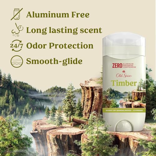 【正規輸入品】 OLD SPICE (オールドスパイス) フレグランスバー 85g 脇 Timber ティンバー アルミニウムフリー 青 ブルー 香り 匂いの特徴・詳細 画像