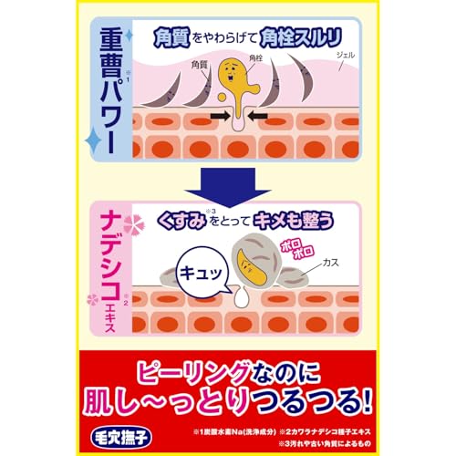 毛穴撫子 しっとりピーリング 角質 角栓 くすみ ぽろぽろ ピーリングジェル 200mlの特徴・詳細 画像