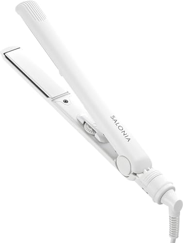 SALONIA サロニア ストレートアイロン ヘアアイロン 24mm SL-004SAW ホワイト【Amazon.co.jp限定】の外観・全体像 画像