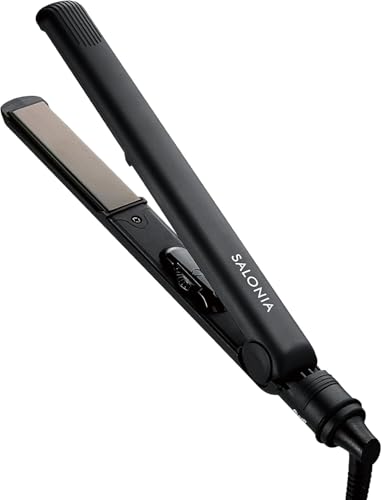 SALONIA サロニア ストレートアイロン ヘアアイロン 24mm ブラック SL-004SAB 【Amazon.co.jp限定】 1