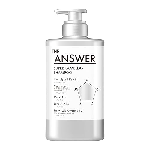 【THE ANSWER】 ジアンサー スーパーラメラシャンプー ポンプ 400ml ベルガモット＆ダフネの香り 美髪5大必須成分配合 髪質改善 くせ毛 ノンシリコーン処方 花王 1