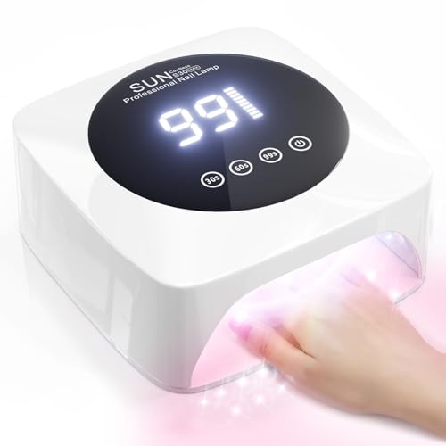 ジェルネイル ライト コードレス 充電式 3秒速乾 【2026業界初】ネイルライト コードレス LED＆UVライト 80W 57LEDs 桜色×白色2色光優しい照射 6000mAh大容量バッテリー 8時間プロ級稼働 低ヒートモード 自動感知センサー タッチパネル 硬化ライト レジン用 全ジェル対応 底板取り外し可能 30/60/90/99秒タイマー セルフネイル 日本語説明書 ホワイト 白 1