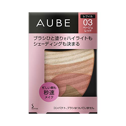 オーブ ブラシひと塗りチーク 03 ベージュレッド レフィルの外観・全体像 画像
