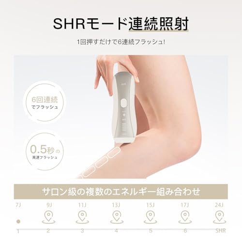 Yete（エイティー）脱毛器 IPL 冷感無痛ケア SHR連続照射 スキンセンサー搭載 自動/手動方式 6段階レベル 無限照射回数 VIO対応 全身対応可能 レディー脱毛器 家庭用 男女兼用 PSE安全認証済み 日本語取扱説明書付きの特徴・詳細 画像