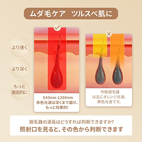 YETE 脱毛器 冷感脱毛器 脱毛全身VIO効果 ヒゲ脱毛シェーバー プロレベルのムダ毛処理 冷却機能 家庭用脱毛器 自宅でフラッシュ脱毛 (white) (white)の特徴・詳細 画像
