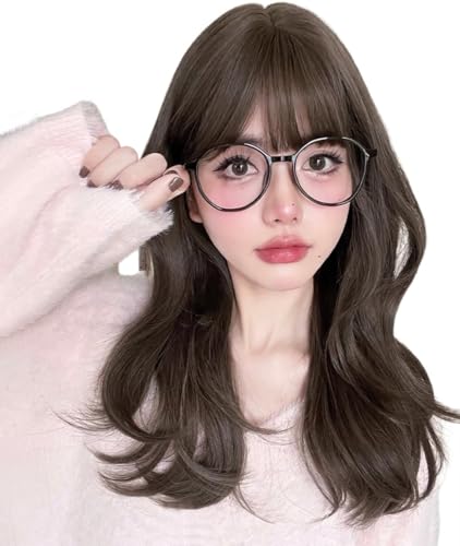 Vigorous ウィッグ ロング 巻き髪 茶髪 カール ブラウン 長 かつら ゼミロング ミディアム フルウィッグ カツラ wig 女性 レディーズ ぱっつん 自然 医療用 ロリィタ 女装 コスプレ amazon 1