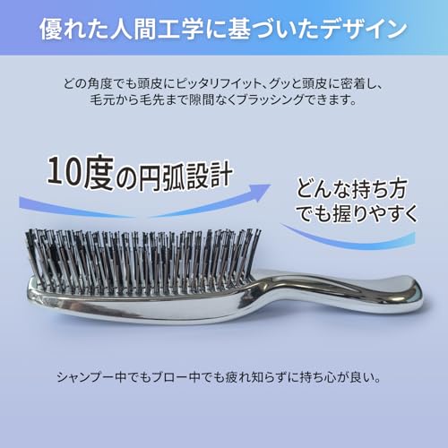 【スカルプケアブラシ】ウェットブラシ ヘアブラシ HomieAid くし 髪の毛 サラサラ シャンプーブラシ 絡まない 美髪育てる頭皮ブラシ 静電気防止 ヘアケア ソフト ウェットブラシ 髪くし 乾湿両用 コンパクト もつれ解消 ツヤ出し 誕生日プレゼント 抜け毛予防 レディース 人気の特徴・詳細 画像