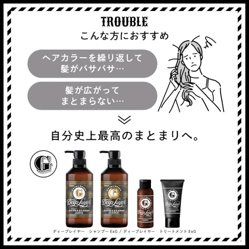ディープレイヤー トリートメント ExG 750g 詰め替え 美容室専売品 ダメージケア ボリュームダウン パサつきの特徴・詳細 画像