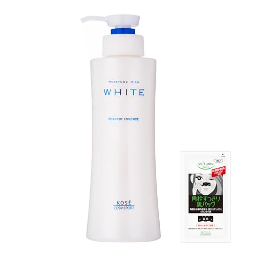 【医薬部外品】 モイスチュアマイルド ホワイト KOSEパーフェクトエッセンス オールインワン 230ml + + 鼻用角栓パック1枚おまけ付 1