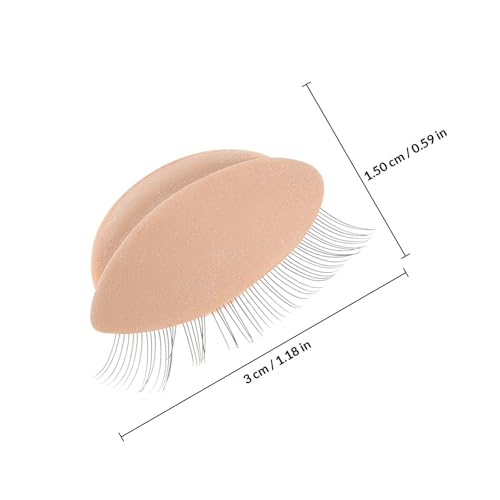 Uonlytech まつげエクステ練習用 3組セット 交換可能な まつげマネキンヘッド用 取り外し可能な まぶた まつ毛トレーニング用 まぶたの詳細・まとめ 画像