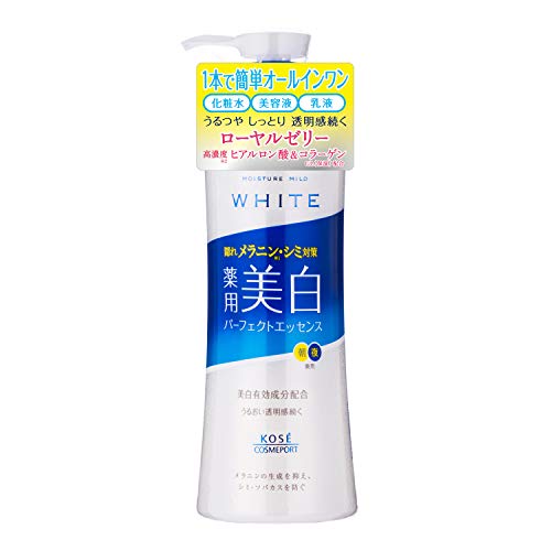 【医薬部外品】 モイスチュアマイルド ホワイト KOSEパーフェクトエッセンス オールインワン 230ml + + 鼻用角栓パック1枚おまけ付の特徴・詳細 画像