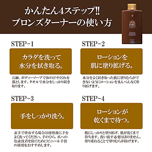 ブロンズターナー セルフタンニングローション 150ml 塗るだけ日焼け サンレスタンニング セルフタンニングの特徴・詳細 画像