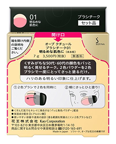 【旧型モデル】ソフィーナ オーブ ブラシチーク 01 明るめな肌色にの詳細・まとめ 画像