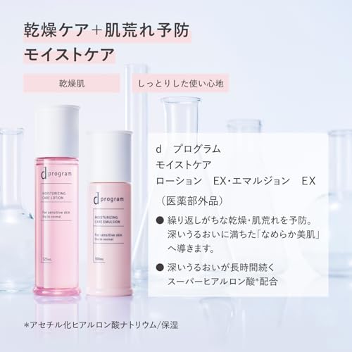 dプログラム 化粧水 モイストケア ローション EX レフィル 110mL 医薬部外品 ローション ミルク・ローション状 デリケート 保湿 肌荒れ予防 美肌菌に着目 無香料 d programの特徴・詳細 画像