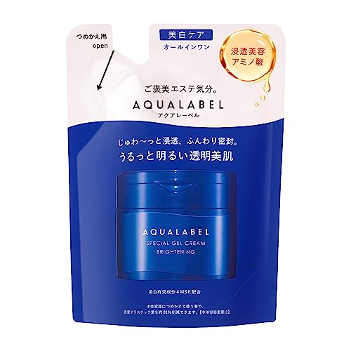アクアレーベル オールインワン スペシャルジェルクリームEX ブライトニング つめかえ用 81g 医薬部外品 4MSK ビタミンE誘導体 オールインワンジェル 美白ケア 美白 AQUALABEL 1
