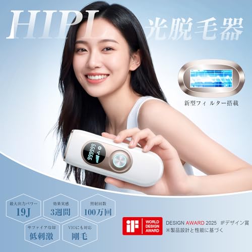 【iF賞受賞・PSE認証】脱毛器 VIO対応 メンズ【次世代HIPL技術+サファイア冷却】最速0.5秒照射 100万発 5段階調節 静音の詳細・まとめ 画像