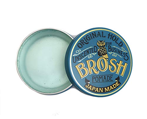 BROSH POMADE UNSCENTED 115g 微香料 ミディアムホールド ポマード ビジネスシーンの詳細・まとめ 画像