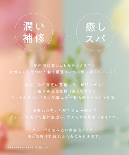 CLAYGE クレージュ ミネラルケアミスト PS 180ml ヘアミスト ヘアウォーター スタイリングミスト ヘアケア ホワイトアプリコット&ムスクの特徴・詳細 画像