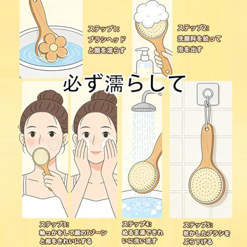 洗顔ブラシ 極細毛 柔らかい 濃密 保湿 男女兼用 毛穴汚れ 角栓取り 角質取り 小鼻ケア フェイシャルマッサージブラシ 顔のスキンケア用具 ギフトの詳細・まとめ 画像