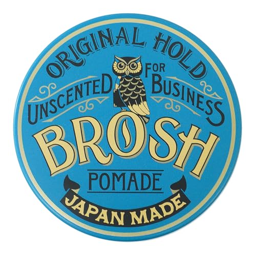 BROSH POMADE UNSCENTED 115g 微香料 ミディアムホールド ポマード ビジネスシーンの外観・全体像 画像