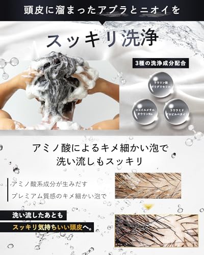 BSTEP シャンプー メンズ スカルプシャンプー 【ハリとコシのある髪×400ml】の特徴・詳細 画像