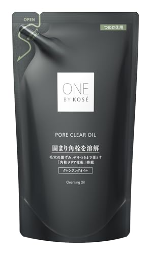 ONE BY KOSE(ワンバイコーセー) クレンジング 毛穴 ポアクリア オイル 詰めかえ用 160mL 角栓 黒ずみ メイク落とし 1