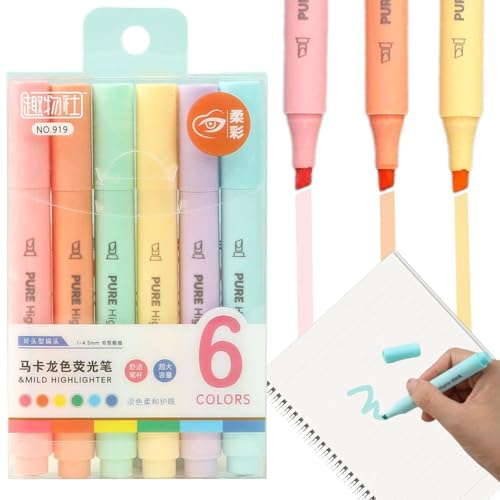 キ ュ ー ト な ハ イ ラ イ タ ー 、 マ イ ル ド ラ イ ナ ー の ハ イ ラ イ タ ー,Aesthetic マ ー カ ー 6 個 1