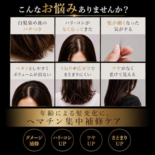 DRH+ ヘマチン原液 洗い流すトリートメント 傷んだ髪のダメージケア ハリコシ 髪の美容原液 100ml シリアルナンバー付の特徴・詳細 画像